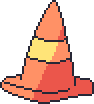 pixelated traffic cone icon